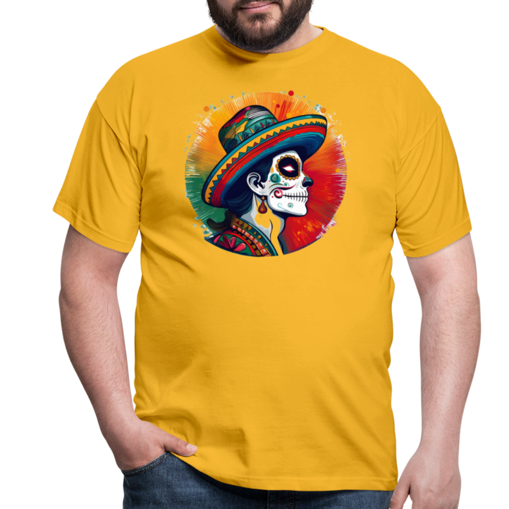 T-Shirt Mexico "La Catrina Side" - Gelb