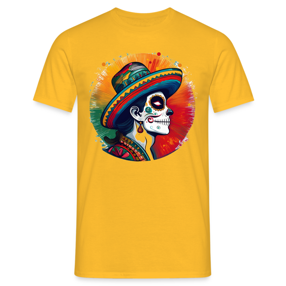 T-Shirt Mexico "La Catrina Side" - Gelb