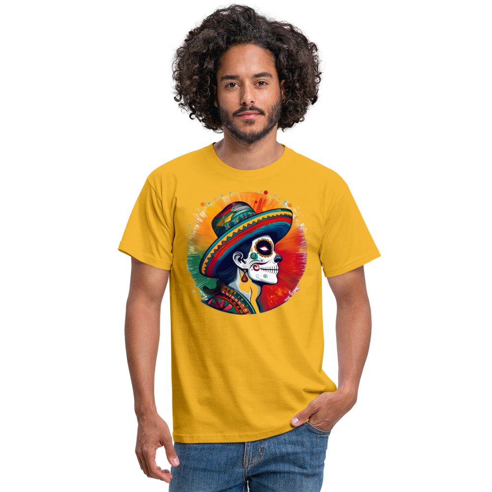 T-Shirt Mexico "La Catrina Side" - Gelb