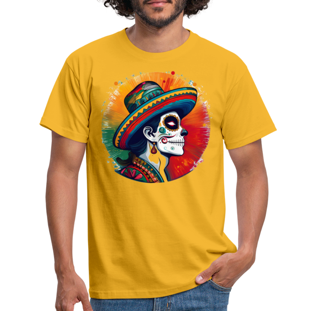 T-Shirt Mexico "La Catrina Side" - Gelb