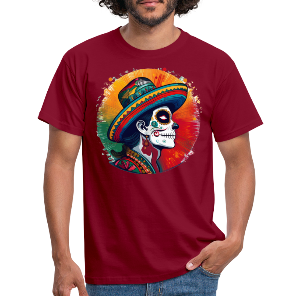 T-Shirt Mexico "La Catrina Side" - Ziegelrot