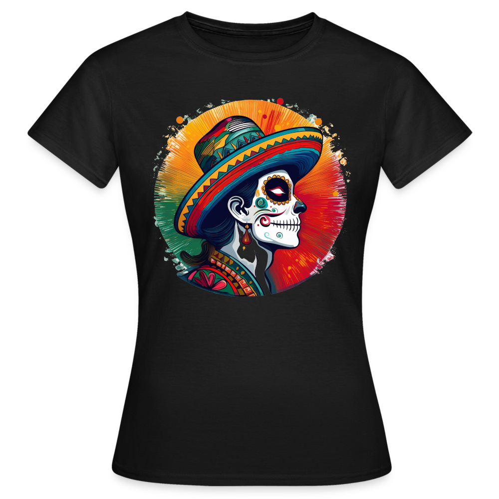 T-Shirt Ladies Mexico "La Catrina Side" - Schwarz