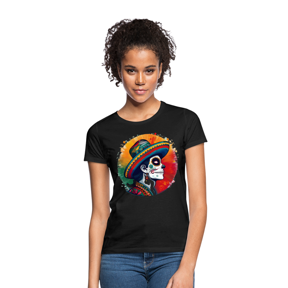 T-Shirt Ladies Mexico "La Catrina Side" - Schwarz