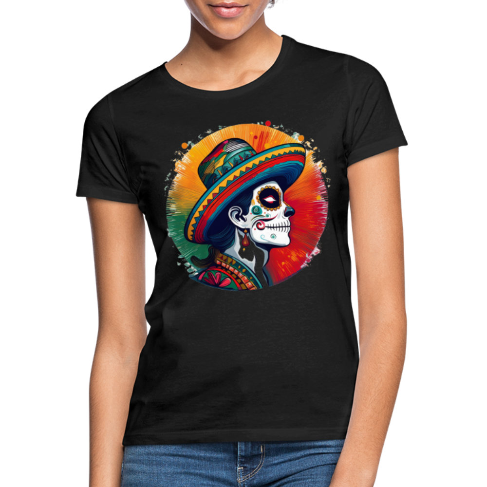 T-Shirt Ladies Mexico "La Catrina Side" - Schwarz