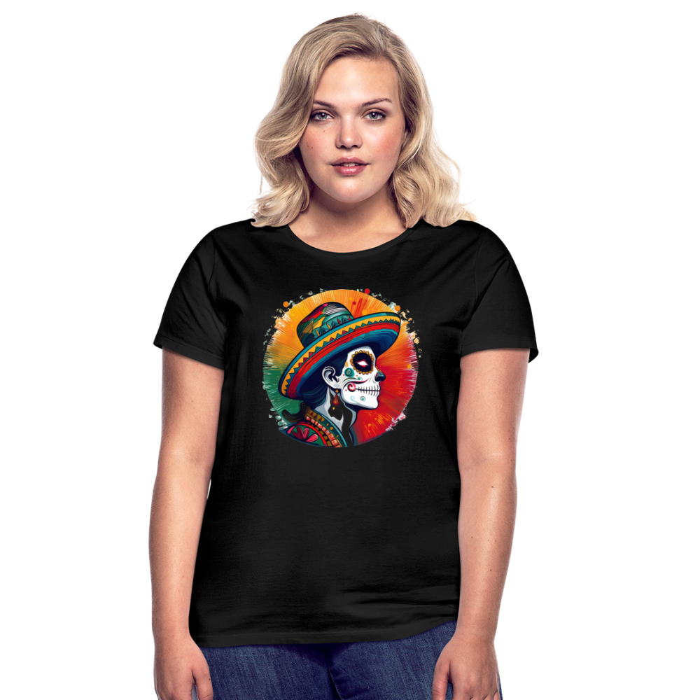 T-Shirt Ladies Mexico "La Catrina Side" - Schwarz