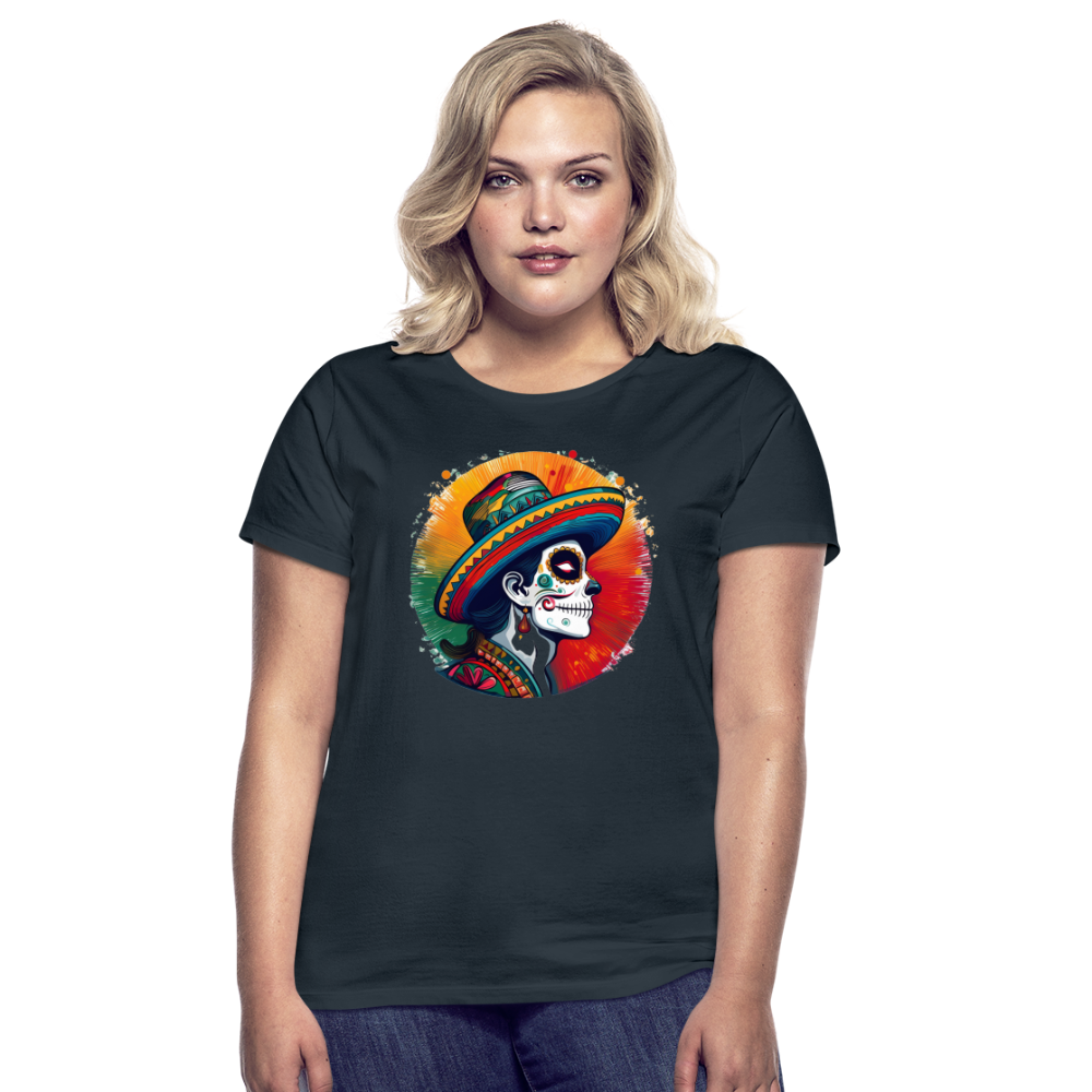 T-Shirt Ladies Mexico "La Catrina Side" - Navy