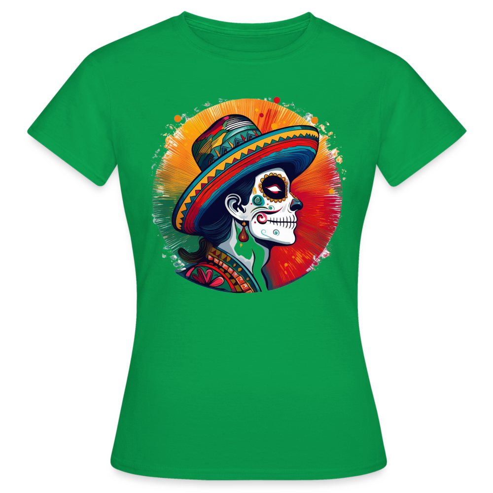 T-Shirt Ladies Mexico "La Catrina Side" - Kelly Green