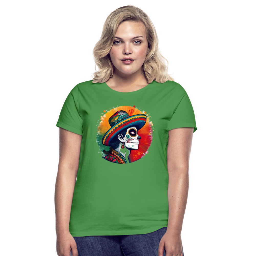 T-Shirt Ladies Mexico "La Catrina Side" - Kelly Green