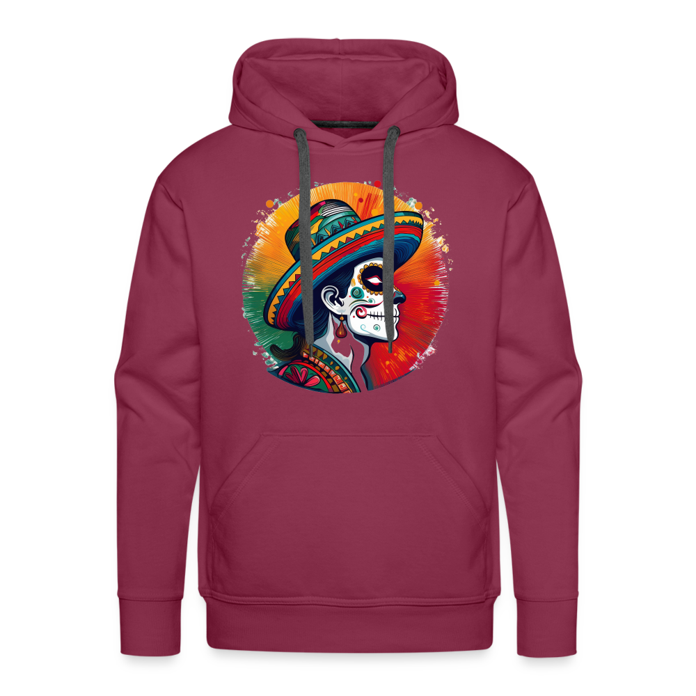 Hoodie Mexico "La Catrina Side" - Bordeaux