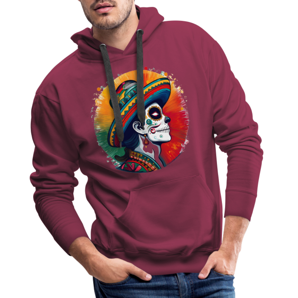 Hoodie Mexico "La Catrina Side" - Bordeaux