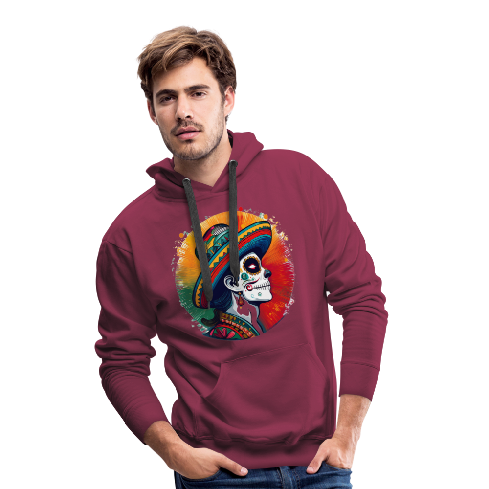 Hoodie Mexico "La Catrina Side" - Bordeaux