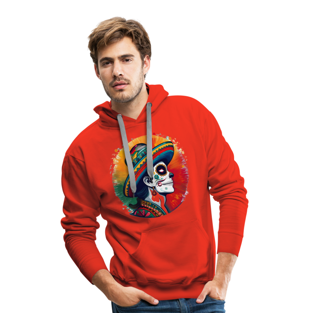 Hoodie Mexico "La Catrina Side" - Rot