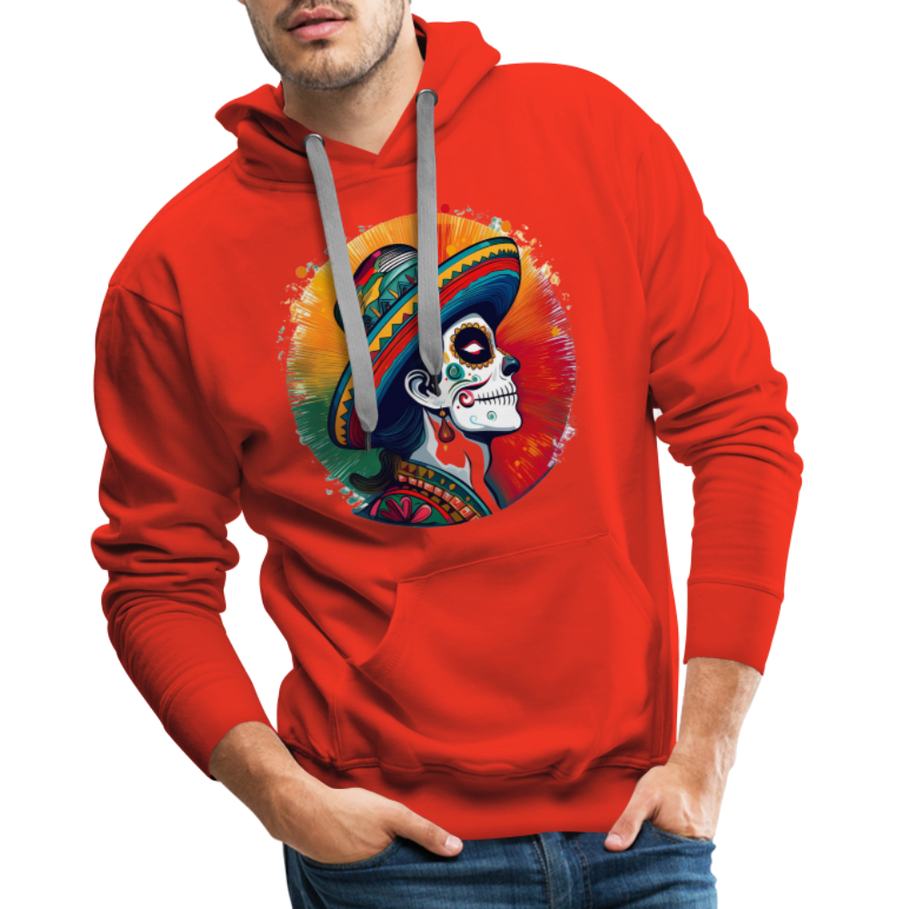 Hoodie Mexico "La Catrina Side" - Rot