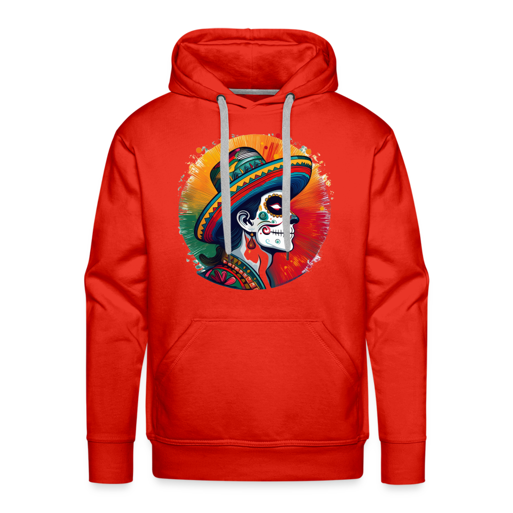 Hoodie Mexico "La Catrina Side" - Rot