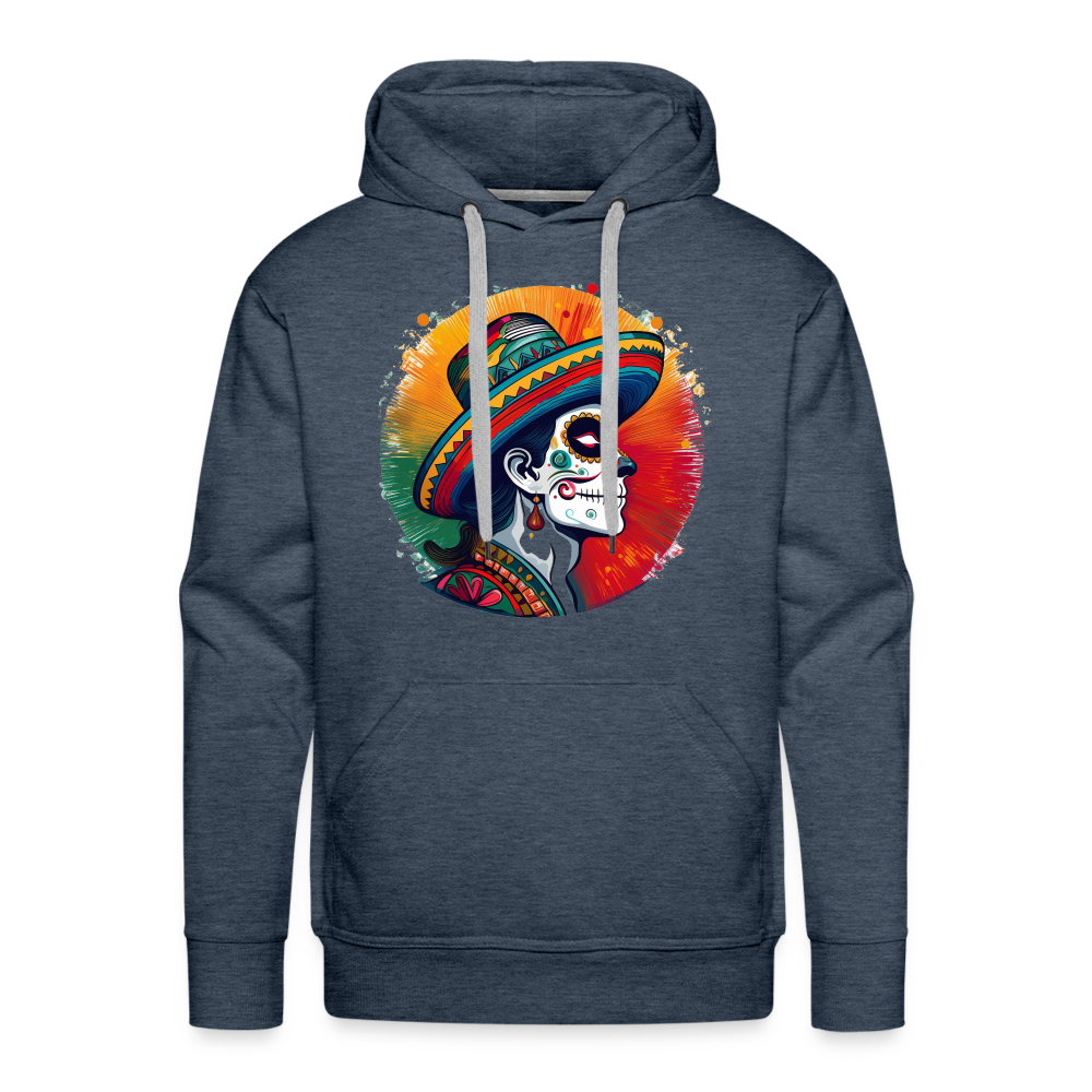 Hoodie Mexico "La Catrina Side" - Jeansblau