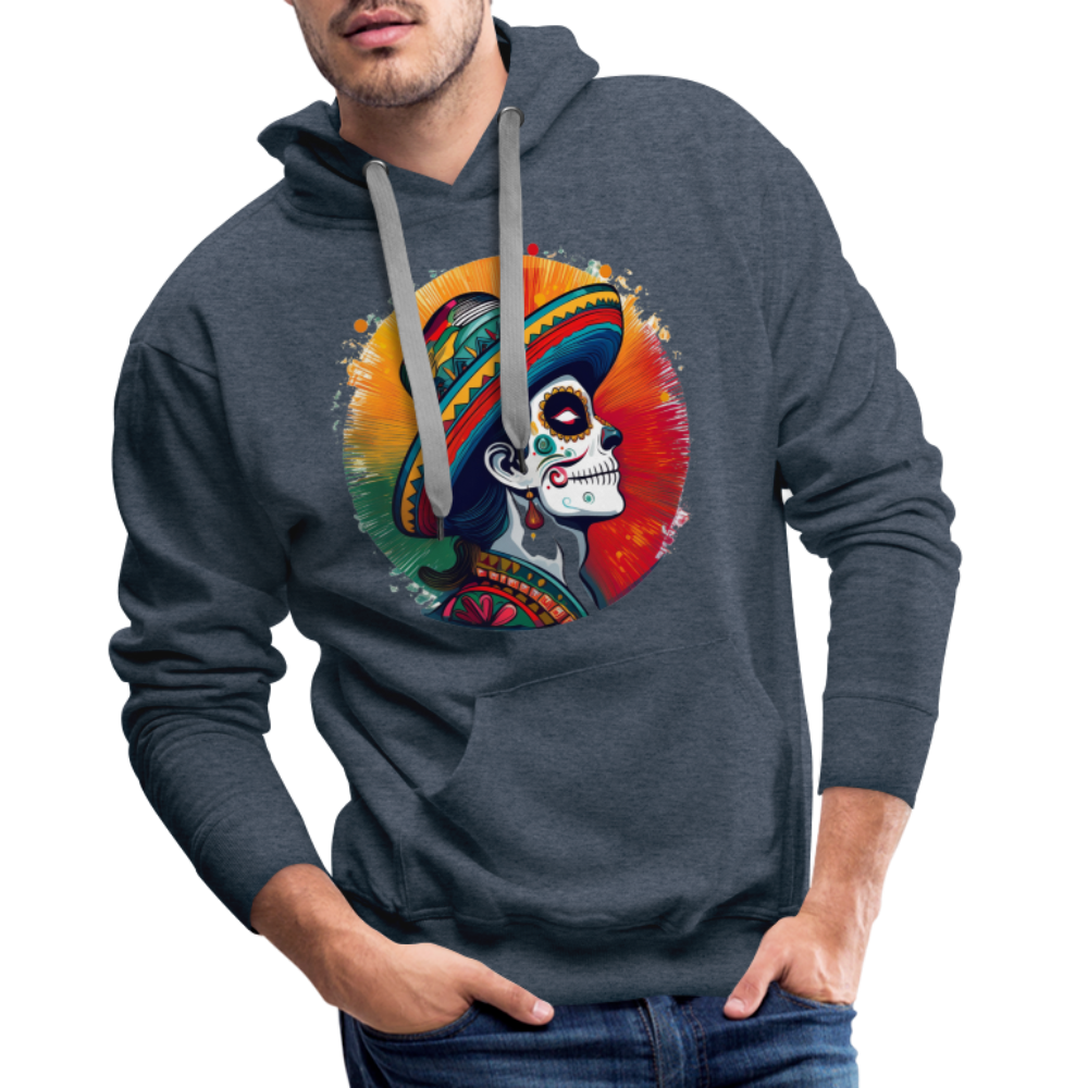 Hoodie Mexico "La Catrina Side" - Jeansblau