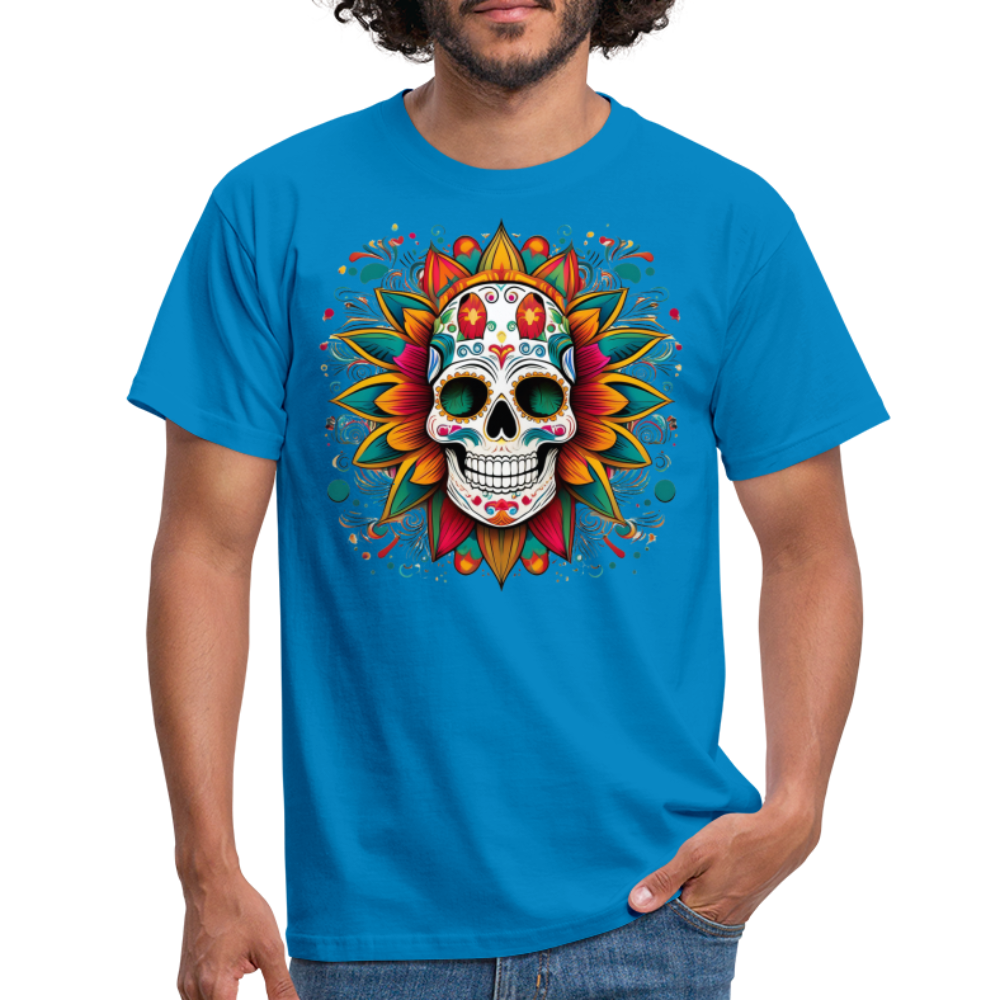 T-Shirt Mexico "Craneo" - Royalblau
