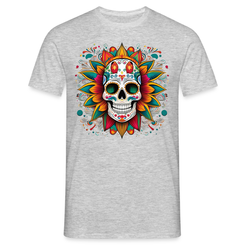 T-Shirt Mexico "Craneo" - Grau meliert