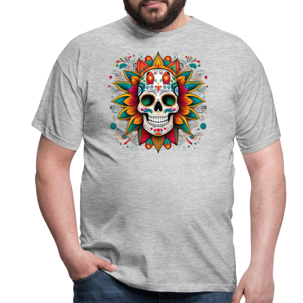 T-Shirt Mexico "Craneo" - Grau meliert