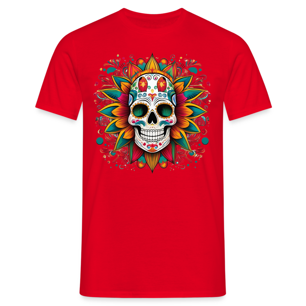 T-Shirt Mexico "Craneo" - Rot