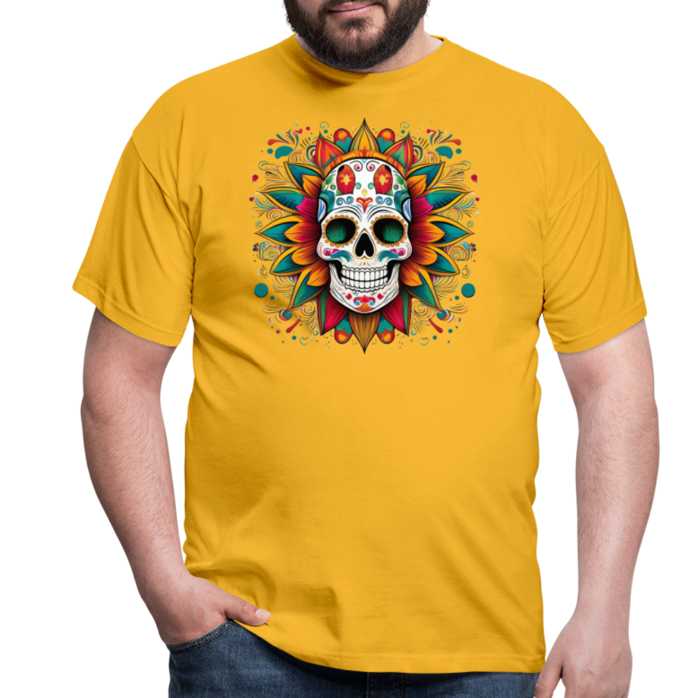 T-Shirt Mexico "Craneo" - Gelb