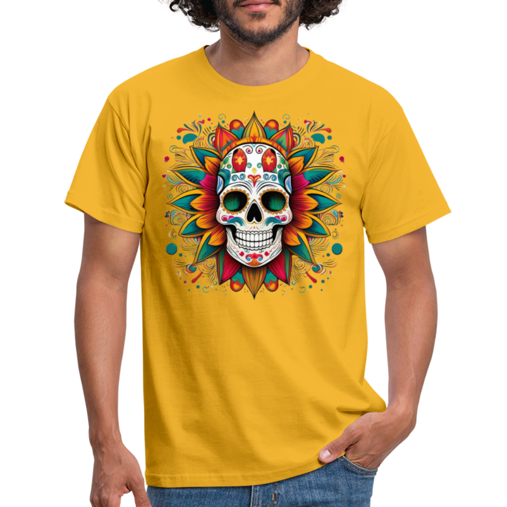 T-Shirt Mexico "Craneo" - Gelb