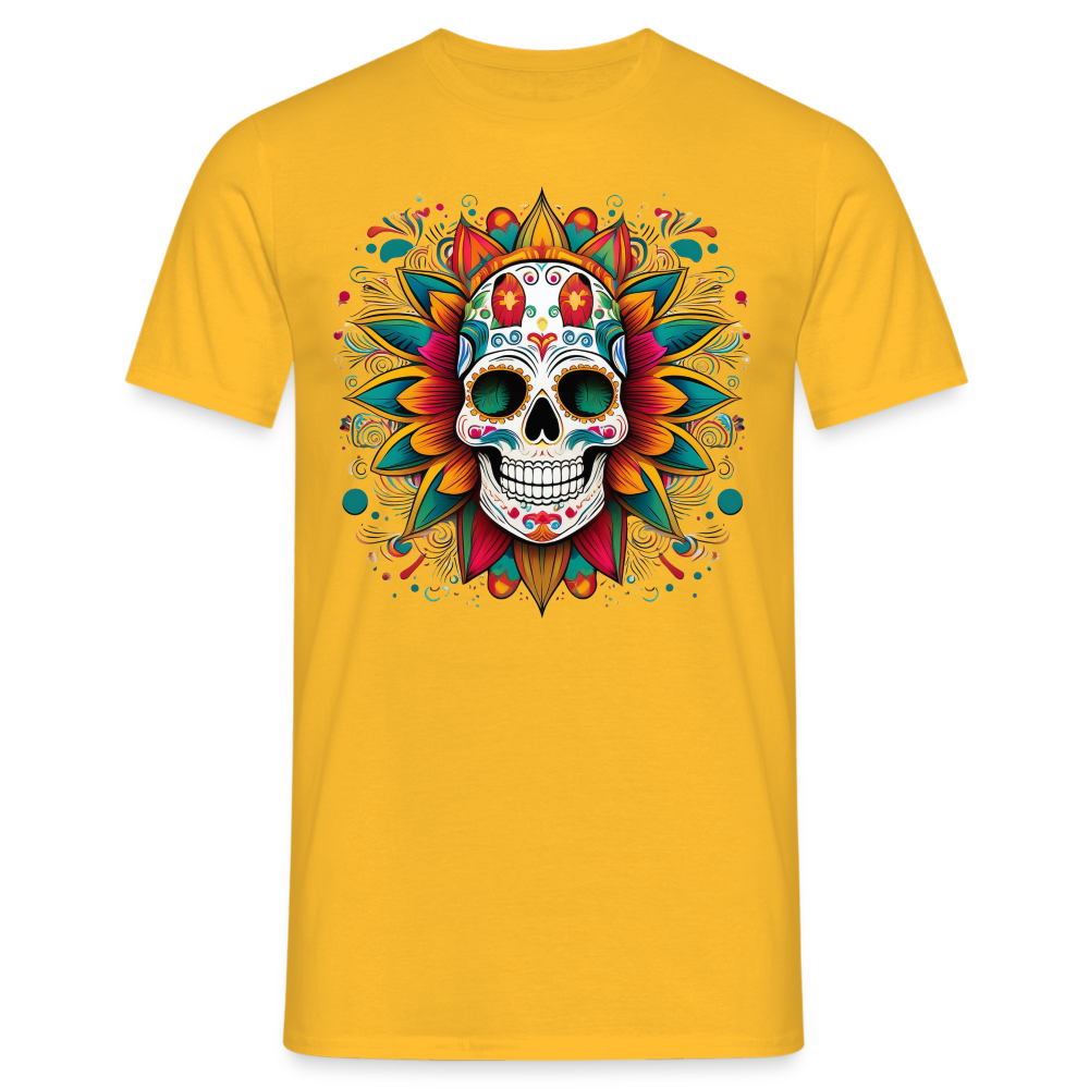 T-Shirt Mexico "Craneo" - Gelb