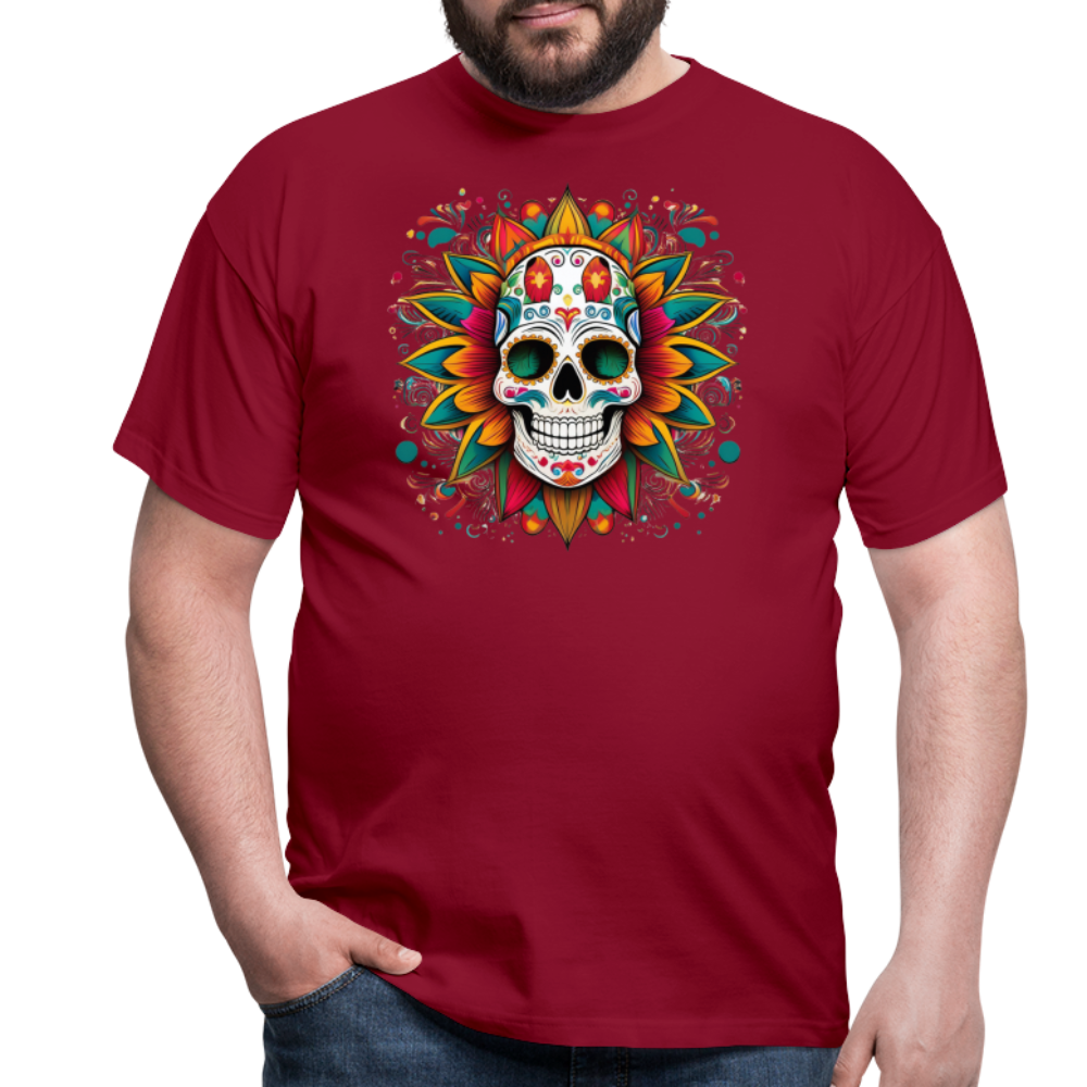T-Shirt Mexico "Craneo" - Ziegelrot