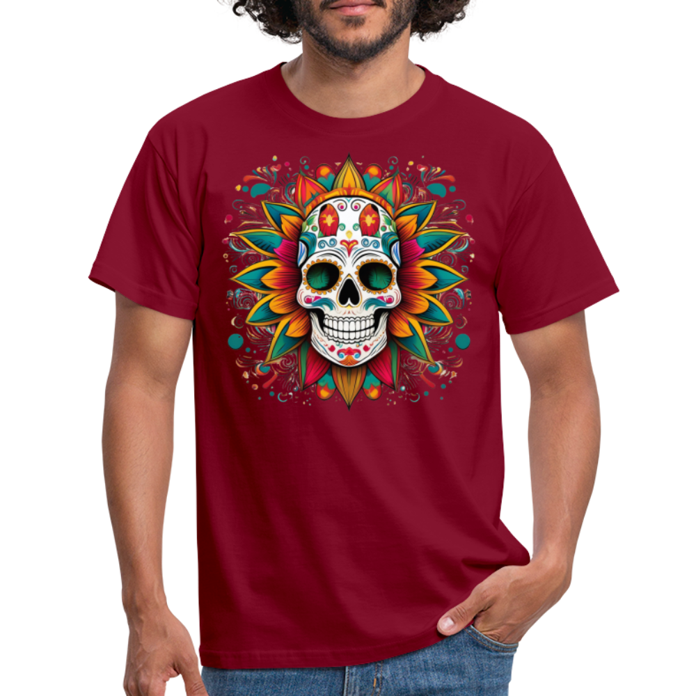 T-Shirt Mexico "Craneo" - Ziegelrot