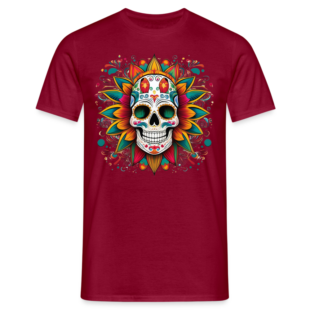 T-Shirt Mexico "Craneo" - Ziegelrot