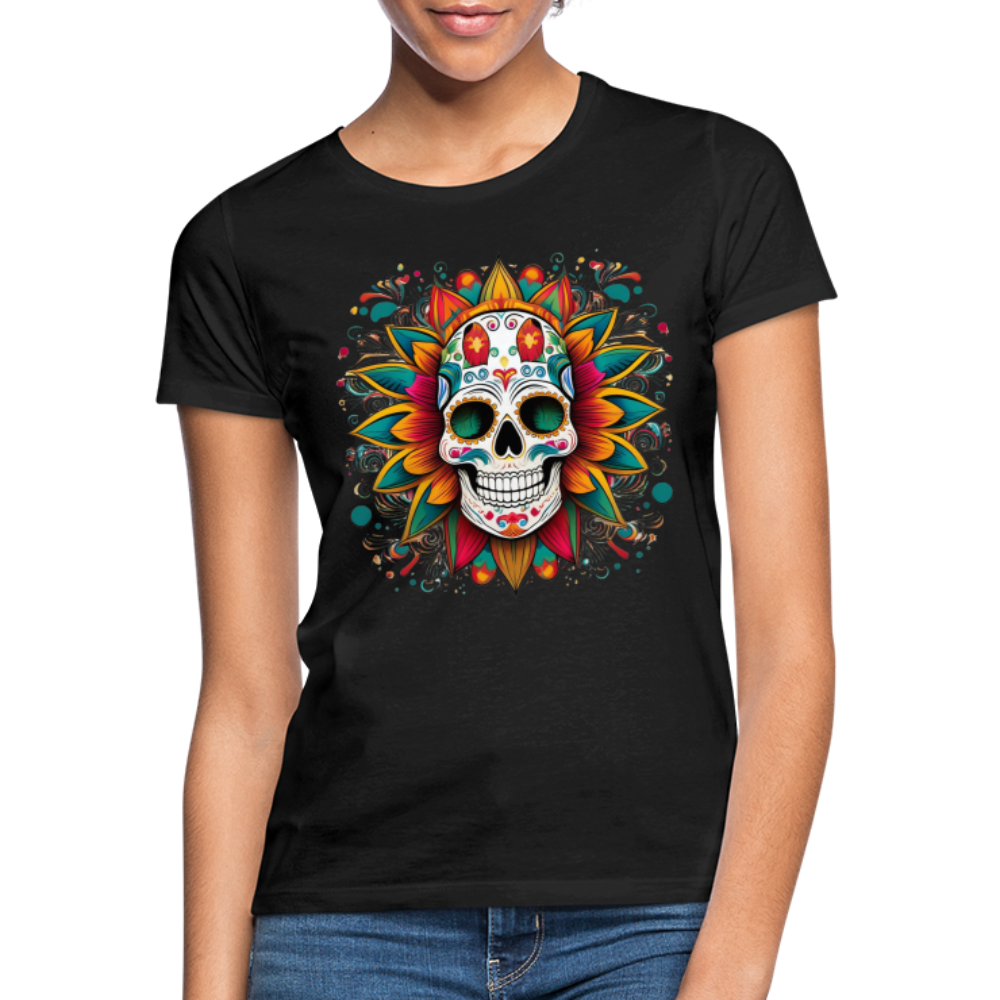 T-Shirt Ladies Mexico "Craneo" - Schwarz