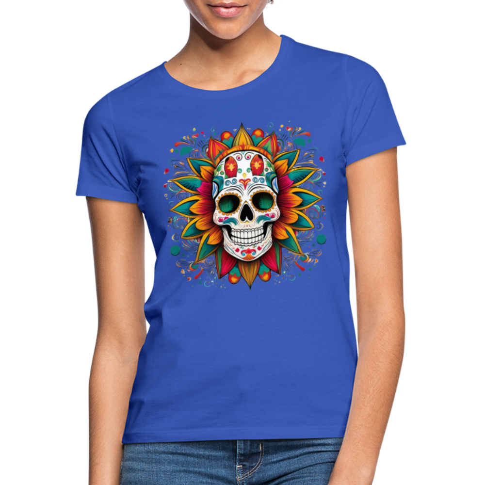 T-Shirt Ladies Mexico "Craneo" - Royalblau