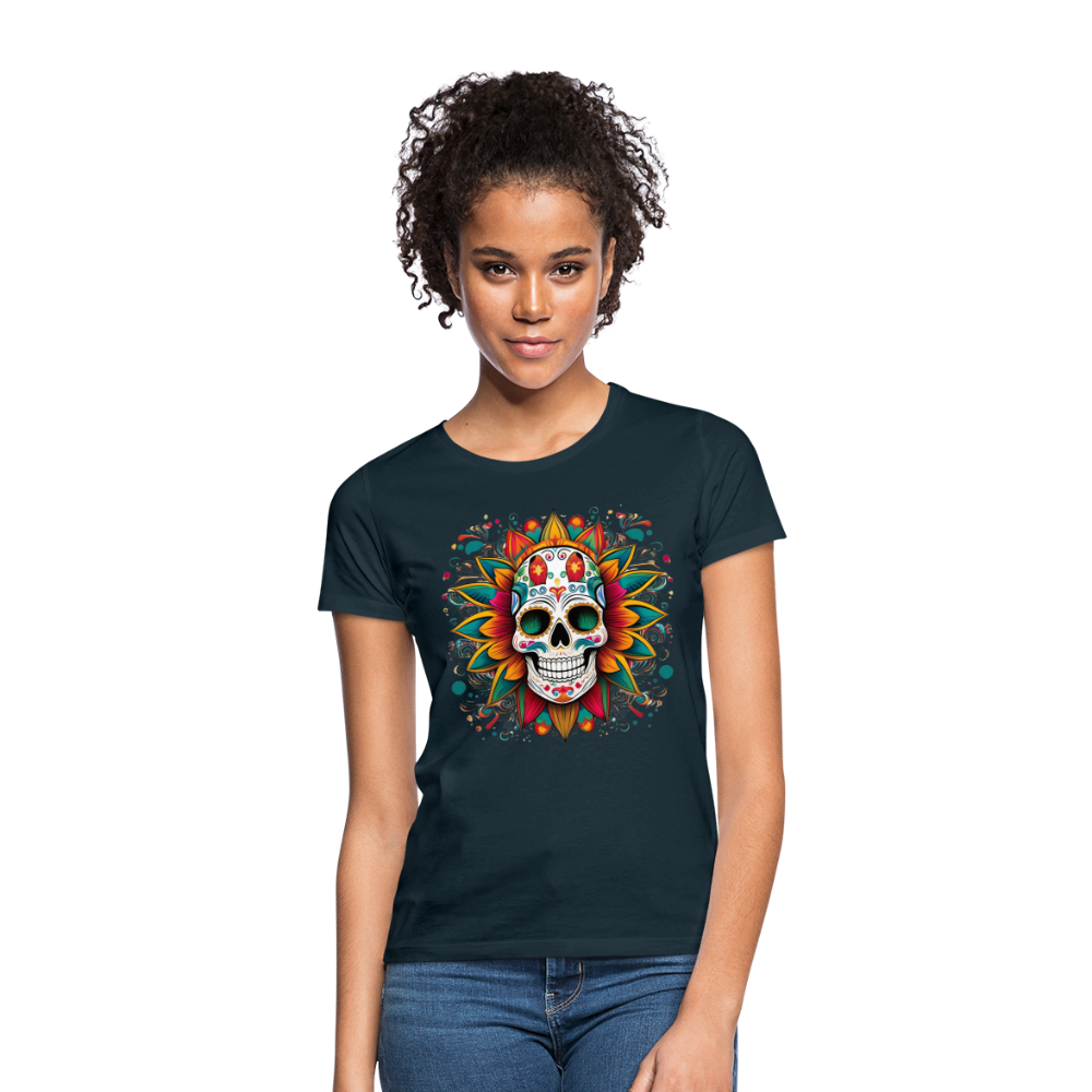 T-Shirt Ladies Mexico "Craneo" - Navy
