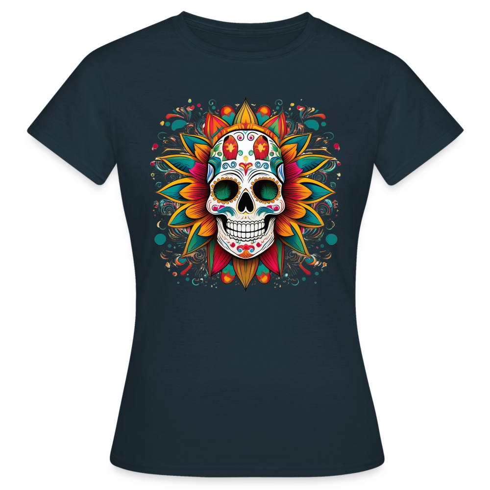 T-Shirt Ladies Mexico "Craneo" - Navy