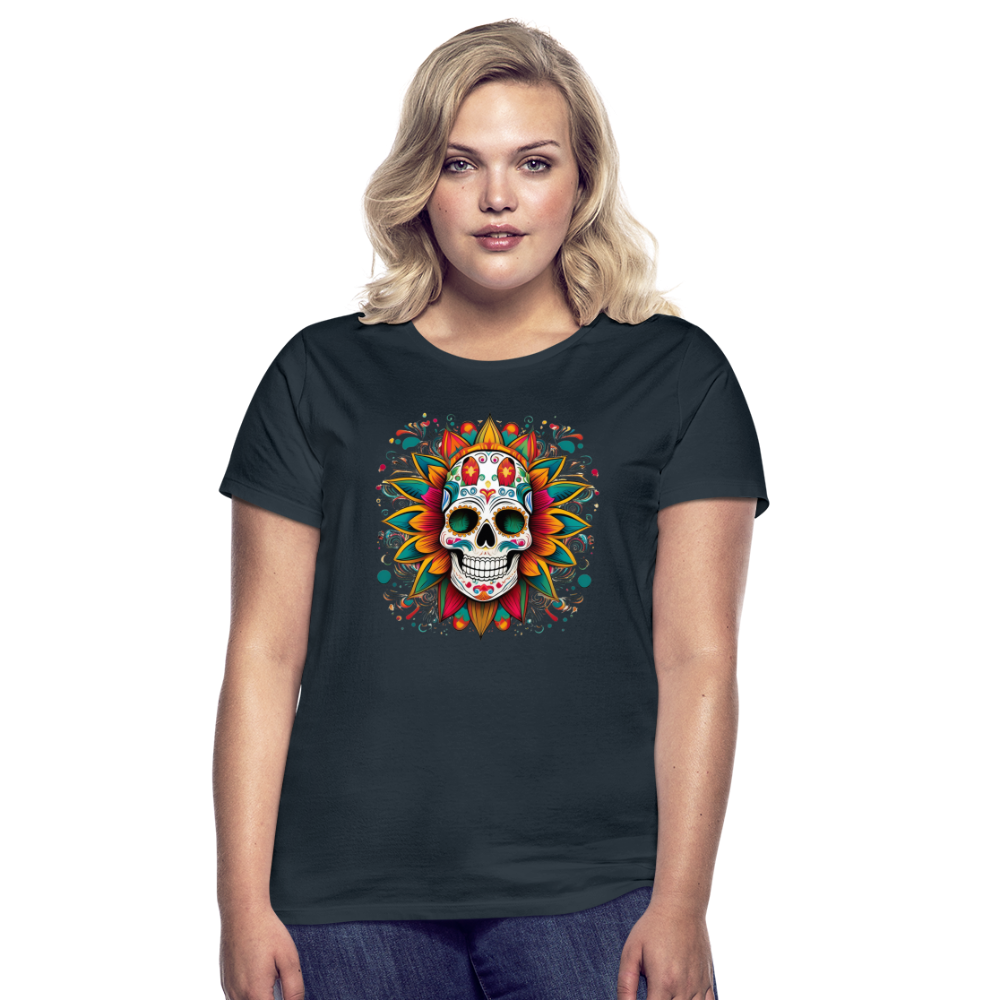 T-Shirt Ladies Mexico "Craneo" - Navy