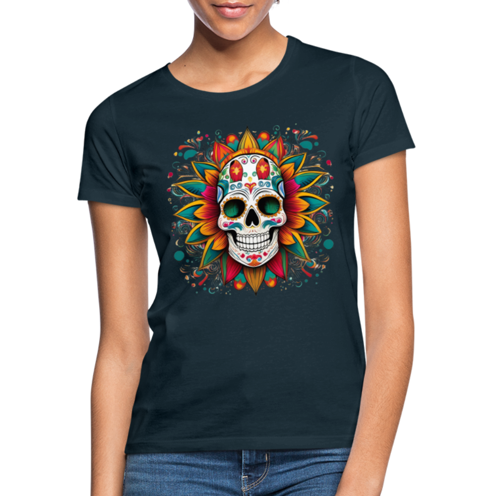 T-Shirt Ladies Mexico "Craneo" - Navy