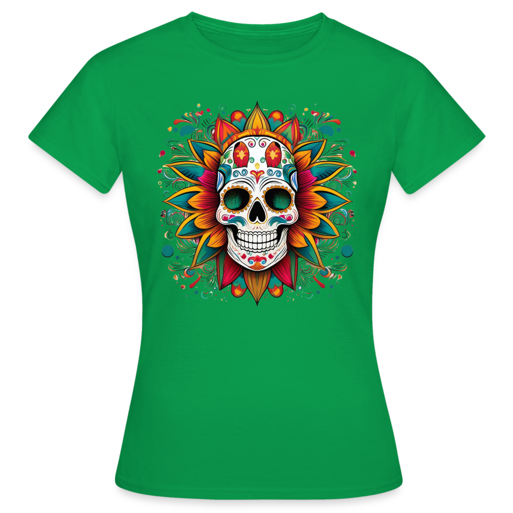 T-Shirt Ladies Mexico "Craneo" - Kelly Green