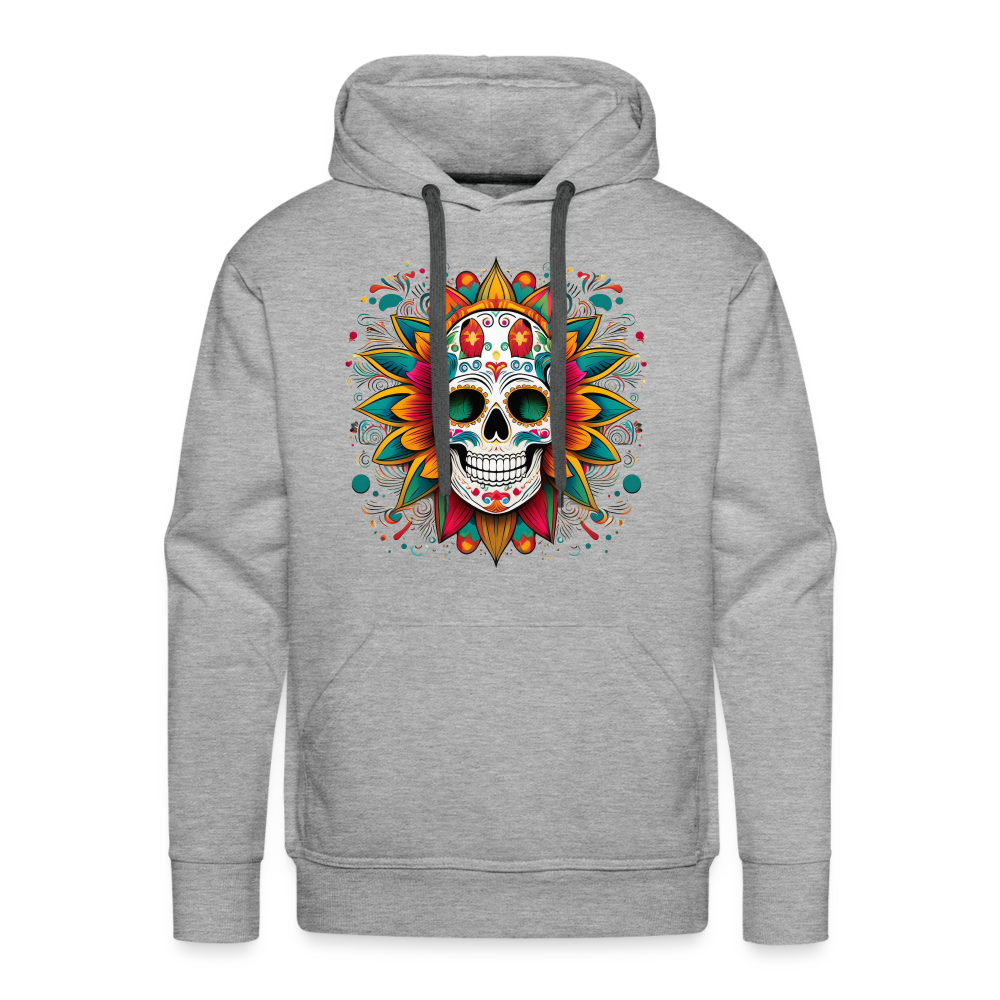Hoodie Mexico "Craneo" - Grau meliert