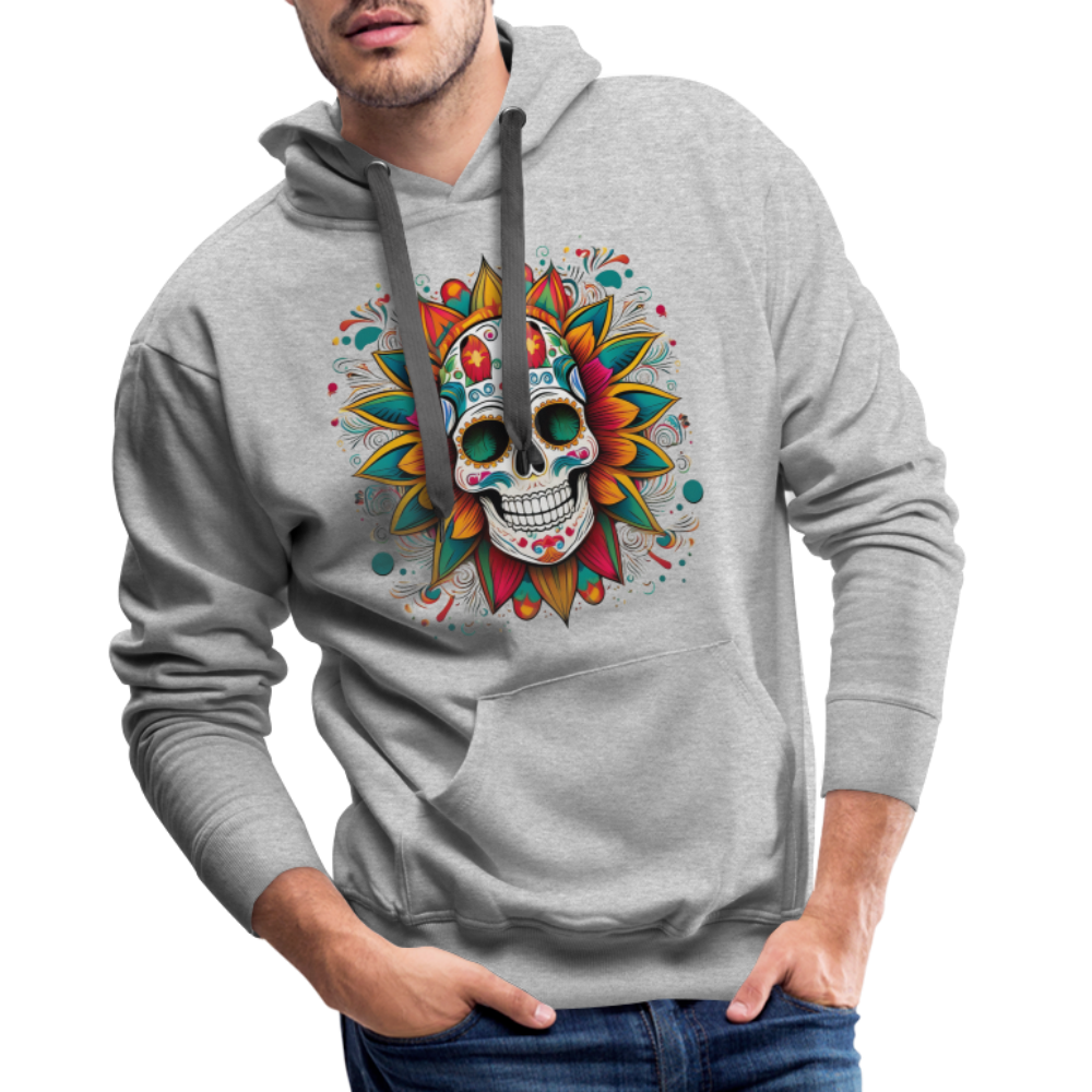Hoodie Mexico "Craneo" - Grau meliert