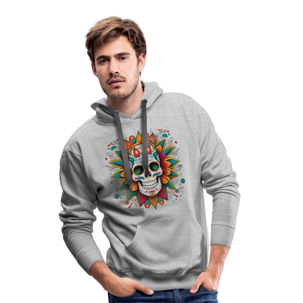 Hoodie Mexico "Craneo" - Grau meliert