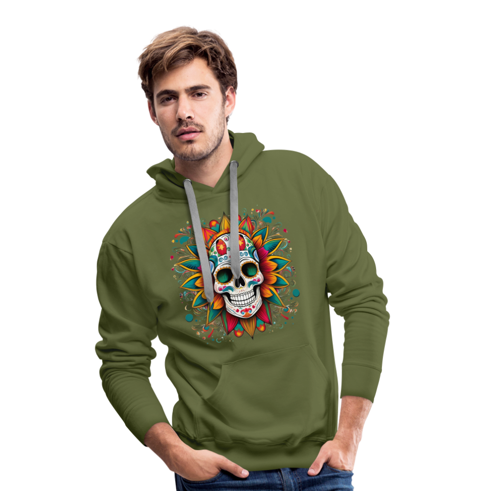Hoodie Mexico "Craneo" - Olivgrün