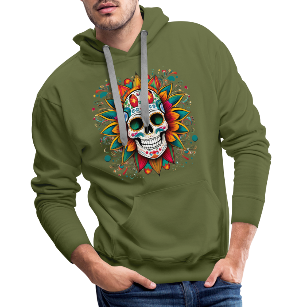 Hoodie Mexico "Craneo" - Olivgrün