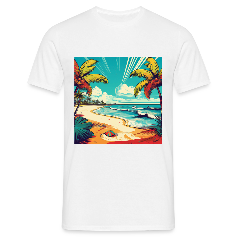 T-Shirt Mexico "Paradise Tulum" - Weiß