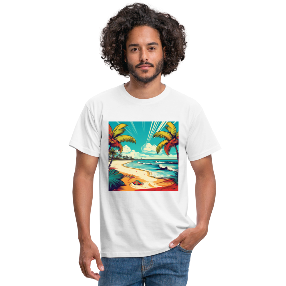T-Shirt Mexico "Paradise Tulum" - Weiß