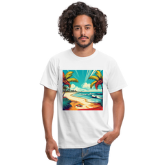 T-Shirt Mexico "Paradise Tulum" - Weiß