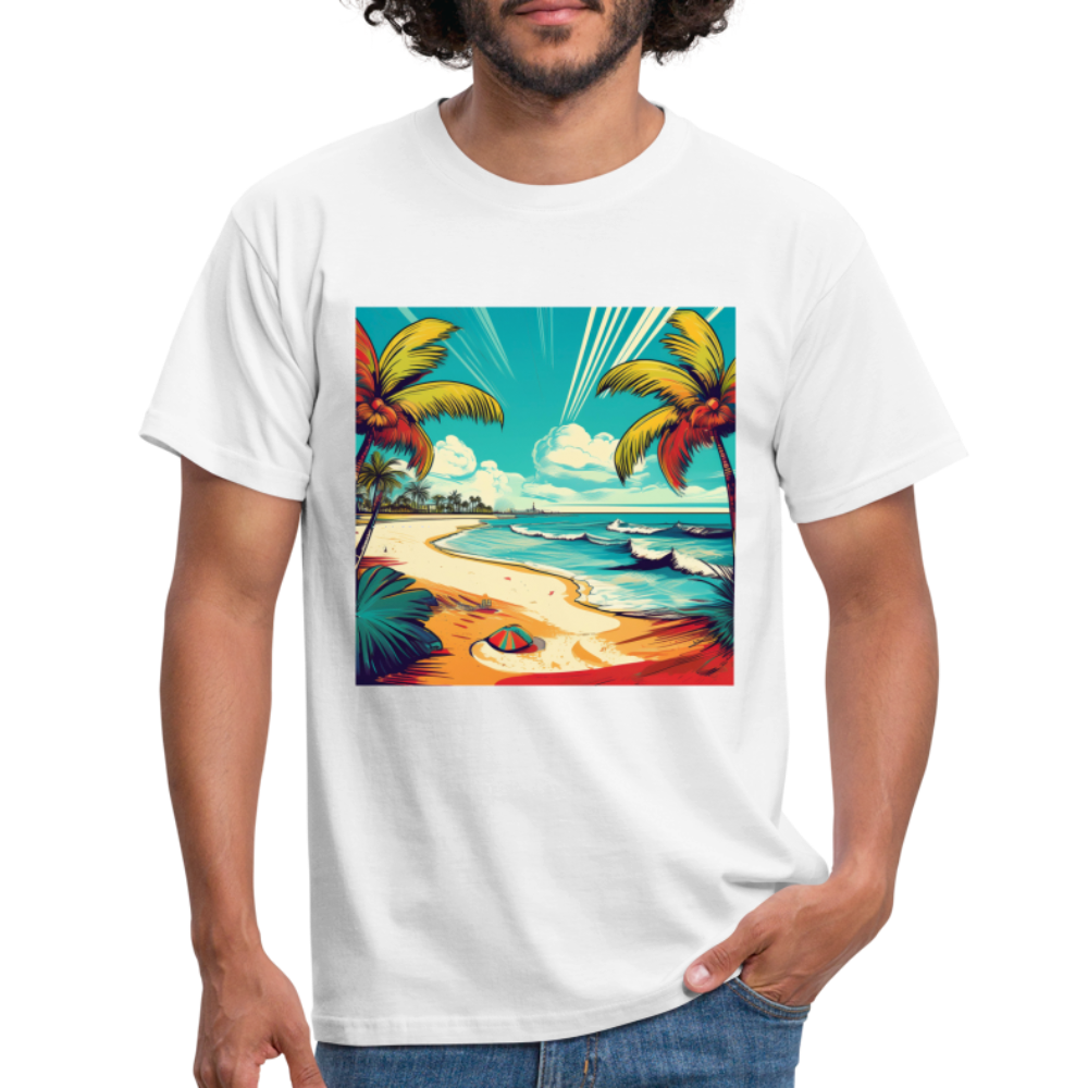 T-Shirt Mexico "Paradise Tulum" - Weiß