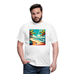 T-Shirt Mexico "Paradise Tulum" - Weiß