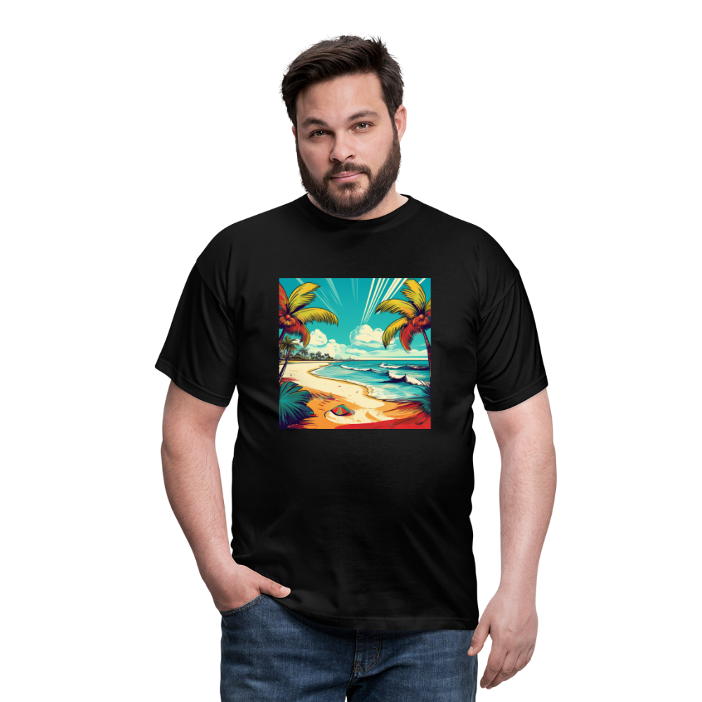 T-Shirt Mexico "Paradise Tulum" - Schwarz