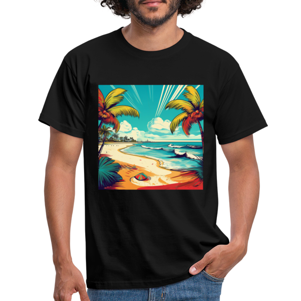 T-Shirt Mexico "Paradise Tulum" - Schwarz