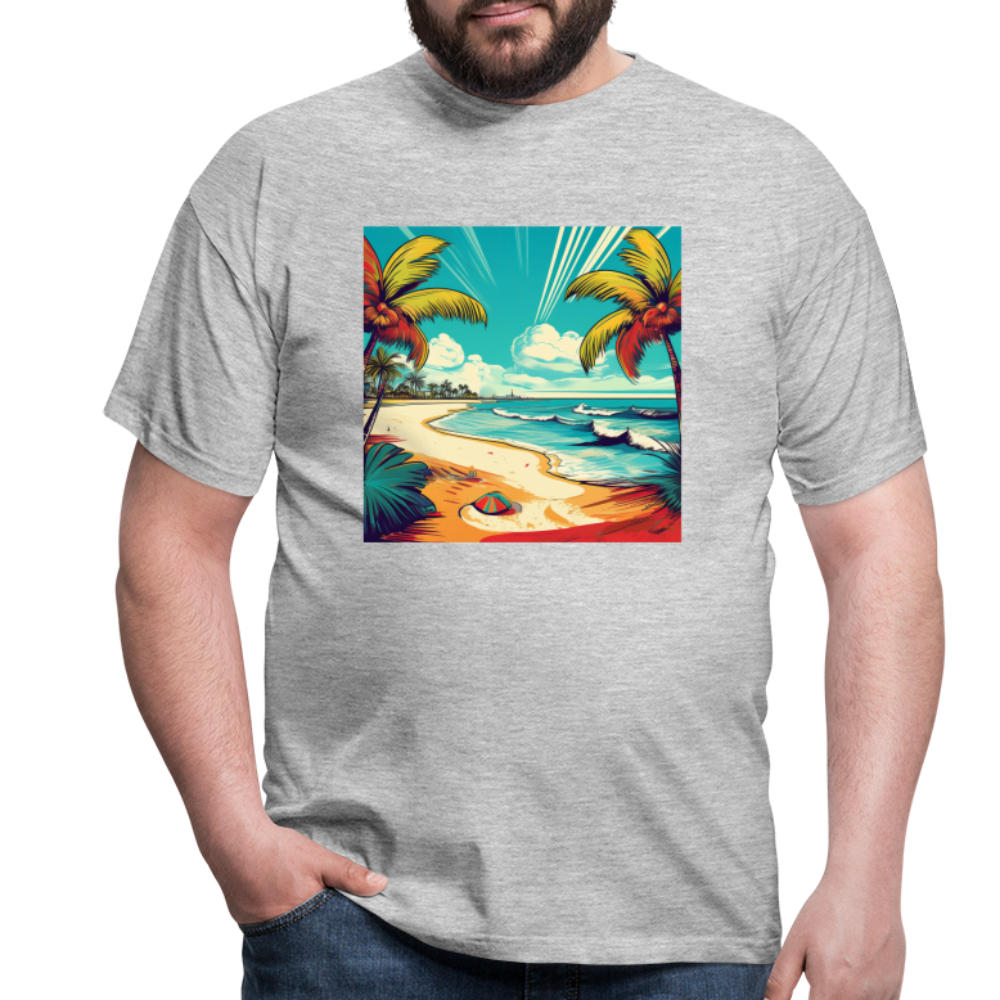 T-Shirt Mexico "Paradise Tulum" - Grau meliert